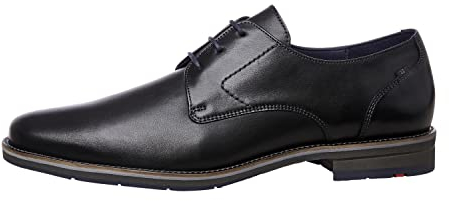 LLOYD Herren Schnürhalbschuhe Langston, Männer Businessschuhe,Anzugschuhe,Style,elegant,Office,büro,Freizeit,Men's,Man,SCHWARZ,44.5 EU / 10 UK