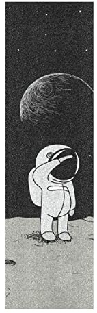BEUSS Astronaute Lune USA Drapeau Espace Grip de Skateboard Bande Grip Antidérapante,Auto-adhésif Griptape de Longboard,sans Bulles,Peut êTre Coupé(84 * 23cm 1pcs) M