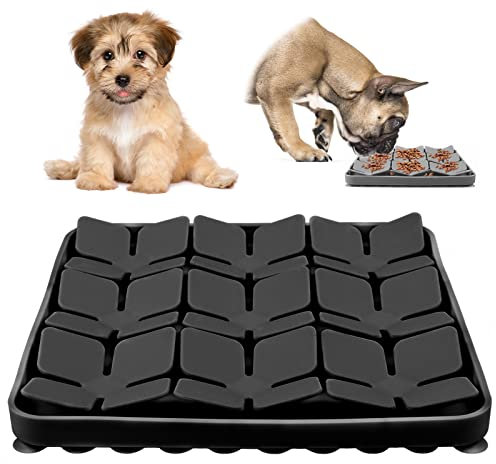 MplehDa Silikon Schnüffelmatte für Hunde, Slow Feeder Hundenäpfe, Hundeschnüffelmatte Leckmatte, Silikon Interaktive Hundematte für Geruchstraining Langsam Fressen