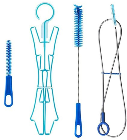 Kit Nettoyage Poche à Eau | Poche À Eau Anti-Fuite | Kit D'hydratation | 4 En 1 Brosse de Nettoyage pour Sac D'hydratation avec Brosse Longue Flexible, Petite Brosse, granbrosse et Cintre Pliable