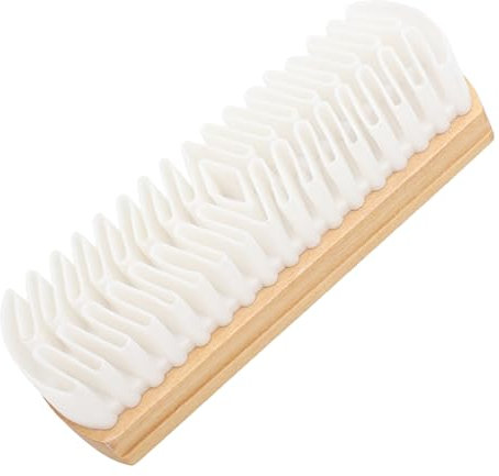 1 Stück wildlederbürste,schuhbürste,schuhputzbürste,Nubukbürste mit Krepplamellen,Holz Kreppbürste,Schuhbürste Wildleder Pflege,für Velours Rauleder Reinigung
