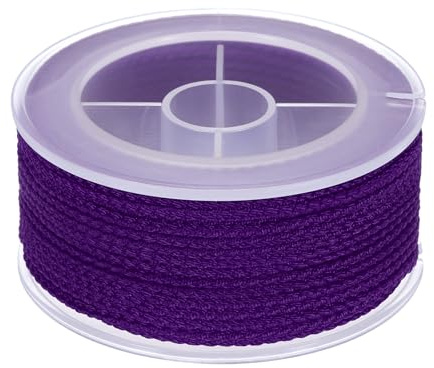 QUARKZMAN Cordino per Perline in Filo di Nylon, 16m Corda Intrecciata Elastica per Braccialetti Fai Da Te per Realizzazione Gioielli Collane, Viola Scuro