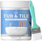 Pintura para bañeras, kit de acabado de secado rápido para baños | Pintura para bañera blanca adecuada para duchas, encimeras, pisos y paredes. Con su fórmula de secado rápido, duradera e impermeable,