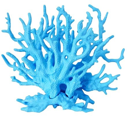 Cadzyre Holz aquarium-deko Gefälschte Koralle, Garnelen Aquarium & Aquarienpflanze Echt, Geeignet für kleine bis mittlere Aquarien (blau)