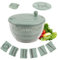 Multifunktionaler 5-in-1-Gemüseschneider, 8-teiliges Set mit Salatschleuder und Schneider, Eigelb-Separator und Schneider, Salatschleuder mit 6 Klingen, für frischen Salat
