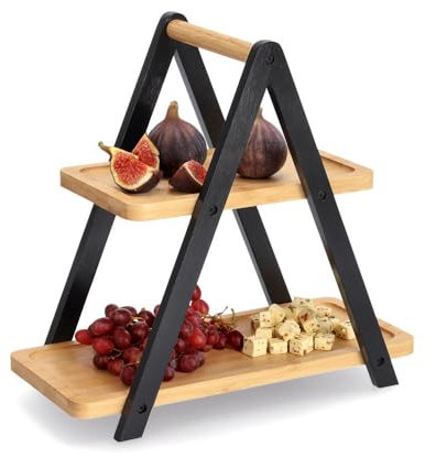 Zeller 25354 Etagere, Bambus, schwarz