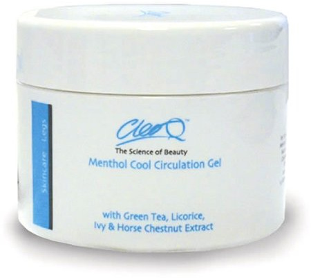 Cleo Menthol Cool Circulation Leg Gel 200ml with Green Tea, Licorice, Ivy & Horse Chestnut Extract: Revitalise Legs, Thighs, Tummy & More