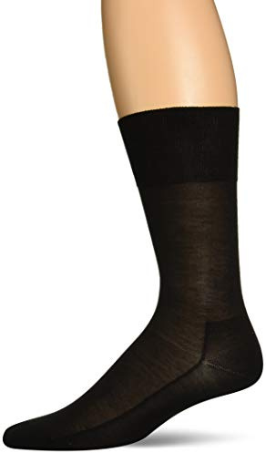 FALKE Herren Socken No. 4 M So Seide einfarbig 1 Paar, Schwarz Black 3000, 43-44