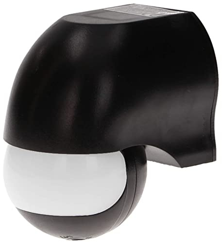 ORNO OR-CR-204/B Bewegungsmelder Aussen Wasserdicht mit Dämmerungssensor IP44 12m 180° 1200W, Aufputz, Zeiteinstellung