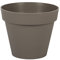 EDA - Pot de Fleur Rond Toscane Ø 20 cm - Volume 3 L - Ø 20 x H.17 cm - Taupe