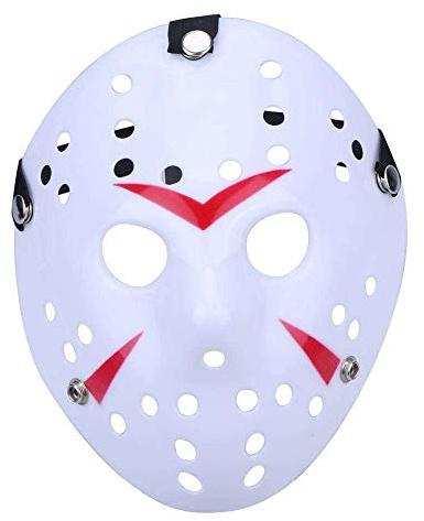 Boolavard Horror Halloween Costume Hockey Mask Party Puntelli Cosplay Maschera (Bianca)