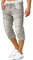 Indicode Herren Fortune 3/4 Jeans Shorts aus 98% Baumwolle| Bermuda Denim Freizeithose für Männer Lt Grey, M