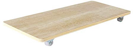 Piattaforma con Ruote ZHAOHUI Pianali Legno Massiccio Moveable Base del Telaio Principale Ruota Universale Dimensioni Personalizzabili, 40 kg di capacità (Color : Yellow, Size : 48x21x4cm)