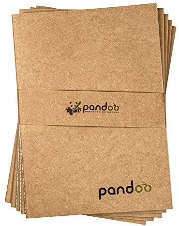 Pandoo Anteckningsbok A4 blanko uppsättning med 5 bambufibrer | Skissbok, bullet journal, dagbok, anteckningsbok A4, block A4, DIN A4-häfte blank | 40 ark
