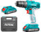 Taladro de impacto de batería con 2 baterías TOTALTOOLS TDLI20012