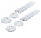 CWOQOCW Lot de 2 cache-tuyaux et colliers de tuyau de radiateur élégants effet chromé pour radiateurs de salle de bain, 15 mm x 200 mm (blanc)