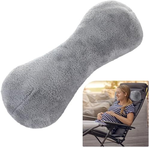 Colingmill Almohada cervical para sillón reclinable, almohada para reposacabezas, almohada de felpa en forma de hueso con correa ajustable, soporte para el cuello y alivio del dolor, cojín de cabeza
