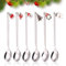 6 Teiliges Edelstahl Löffel, Weihnachtstasse, Weihnachtsgeschirr, Weihnachtstassen, Weihnachtslöffel, Weihnachts Geschirr, Geschirr Weihnachten, Weihnachtstassen Set, Weihnachten Sale(Silber)