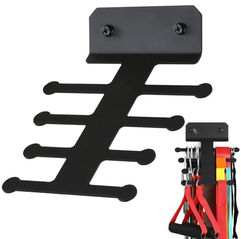 Soporte para bandas, estante de almacenamiento para gimnasio en casa | Solución de almacenamiento de gimnasio en casa, estante de almacenamiento multiusos para organizar tus bandas de fitness con este