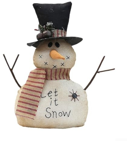 Figura de muñeco de nieve de adorno de Navidad diseñada para uso en interiores y exteriores, contribuyendo a un ambiente cálido y festivo en cualquier espacio (A)