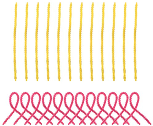 WRITWAA Varillas para Rizar el Cabello de Silicona 20 Unidades Tamaño Grande Colores Amarillo y Rosa Fucsia Rulos para Permanente Casera Rizadores de Ondas Frías para Cabello Corto y