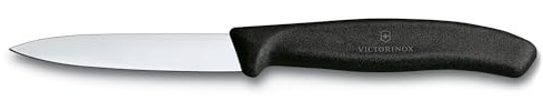 Victorinox 3.25 Inch Swiss Classic Paring Knife with Straight Edge, Spear Point, Black