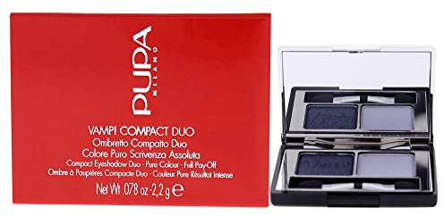 PUPA Milano Vamp! Compact Eyeshadow Duo, Magnetic Blue 2.2 g