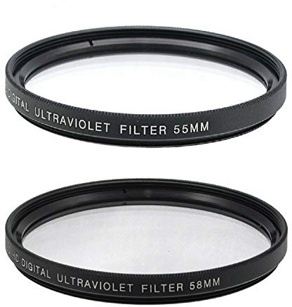 Nikon 55mm and 58mm UV Filter for D3500, D5600, D3400 DSLR with 18-55mm and 70-300mm Lenses