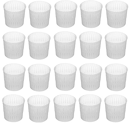 AlcoFermBrew 20 x Moule à fromage 5x5cm - 100g - Ricotta | Ricolat | Forme à fromage | Moule à faisselle | Fromage maison