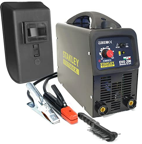 Poste à souder 200A MMA TIG LIFT STANLEY FATMAX EVO200 Professionnel Baguettes soudure Acier Inox Fonte Basiques 1.6-5 mm