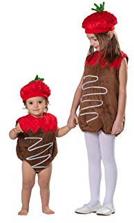 Dress Up America Costume Fraise Trempée Dans Le Chocolat Pour Enfants - Ensemble De Déguisement Fraise Trempée Dans Le Chocolat Pour Jouer Des Rôles - Le Produit Comprend La Bulle Et Le Chapea
