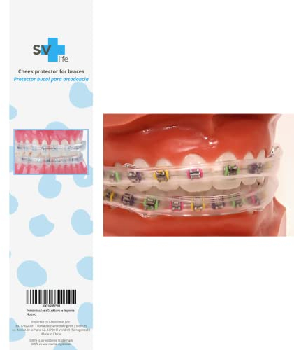 Mundschutz für Zahnspangen, ersetzt Kieferorthopädisches Wachs | verhindert Wunden auf Lippen Wangen | Wiederverwendbar, Transparent, ohne Geschmack