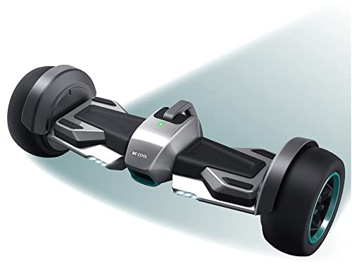 BE COOL Racing Board – Hochwertiges Hoverboard für Erwachsene und Kinder, 8,5 Zoll Vollgummireifen, 700 Watt Motor, Reichweite bis 15 km – Aluminium, Silber