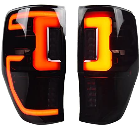 Faros Traseros para Ford para Ranger Raptor 2015-2022 Lámpara Conducción Trasera Luz Freno Luz Trasera LED para Coche Luz Trasera Señal Giro Marcha Atrás Montaje de Luces traseras