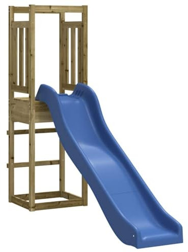 'vidaXL Outdoor Playset - Durable Impregnated Pine Wood, Wave Slide and Sandpit, Sturdy Garden Climbing Frame for Children