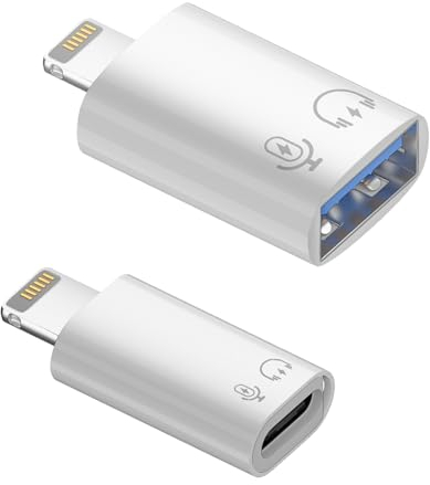 AOUZOVLI USB C Adapter Mit USB-A-Buchse-Auf-Stecker, Geeignet Für Mobiltelefone, Computer, PC (2 Stück)