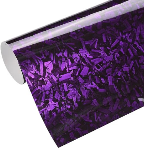 JSCARLIFE Forged Car Vinyl Wrap Sticker, Adhesive Wrap Vinyl Roll for Full Car Bubble Free Self-Adhesive Paint Protection Film Cars Interior Decals for Cars Styling (Purple, 152x75CM)