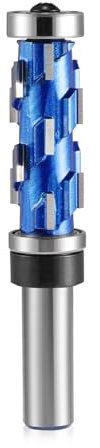 Flush Trim Router Bit 1/2 inch Shank, 3/4'' Cutting Dia Spiral Cutting Router Bit, Up Down Double Bearings Flush Trim Bit,1-3/4'' Cutting Length Template Pattern Router Bit for Woodwork Trimming
