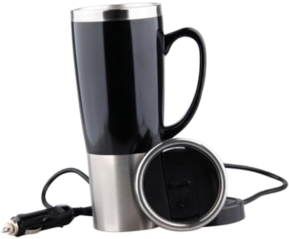 Garneck Electric Kettle for Car Car Water Heater Stainless Steel Auto Kettle for Road Trips Camping Travel