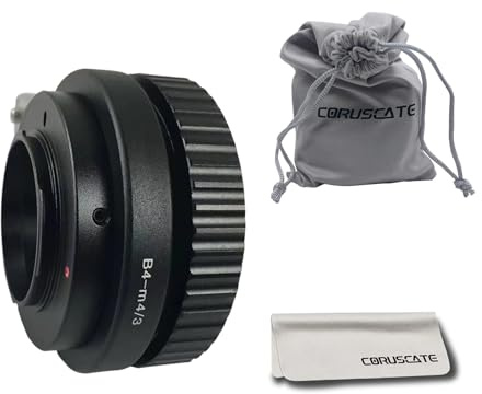 B4 till M4/3-objektivadapter, kompatibel B4 (2/3 tum) objektiv till kompatibel med Micro Four Thirds (M4/3) kameror OM-5, EM1X EPL10, EPL9, EPL8, EPL7, EPL6, G9, G7, G1, G2, G3, G5 objektiv