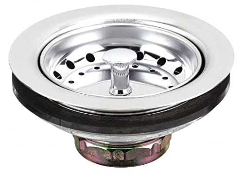 Strainer: 4 1/2 in Overall Dia, 1 Ht, Pipe Stainless Steel, 131-201DP, 38W328
