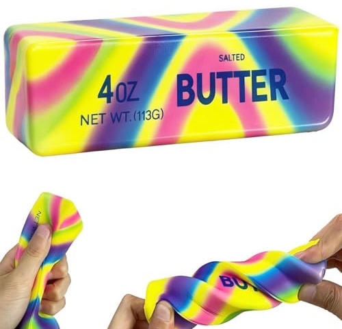13cm Rainbow Butter Squishy Toy – Slow Rising Stress Relief Fidget Toy