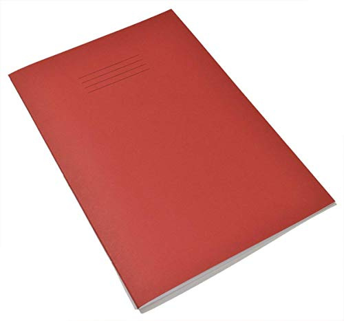 Rhino Exercise Books A4 64 Pages 8mm Ruled & Margin Red Cover - Single (EX67714-01)