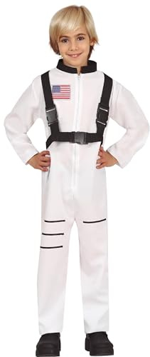 Fiestas Guirca Astronauten Kostüm für Kinder - Jungen u. Mädchen Kostüm Astronaut Kinder Alter 5-6 Jahre - Astronautin Kostüm für Karneval, Weltall Held Fasching Teenager Kostüm Jungen, Halloween