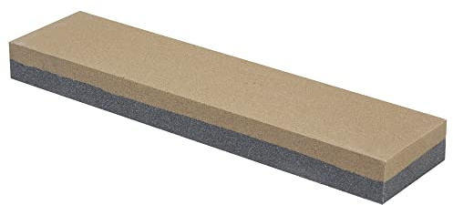 Smith’s 51447 8” Dual Grit Combination Sharpening Stone – Gray – 8” Stone Combination - Coarse Stone – 100 and 240 Grit Sharpening Stone – Assembled in the USA
