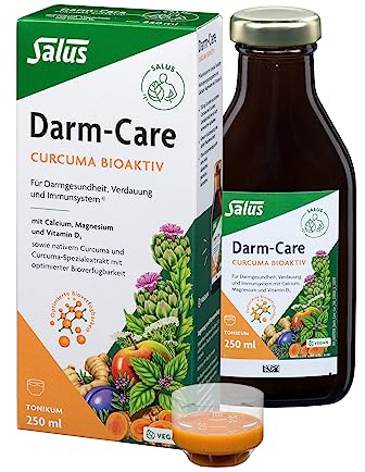 Salus - Darm-Care Curcuma Bioaktiv Tonikum - 1x 250 ml Tonikum - Nahrungsergänzungsmittel mit Calcium, Magnesium und Vitamin D3 - Für Darmgesundheit, Verdauung und Immunsystem