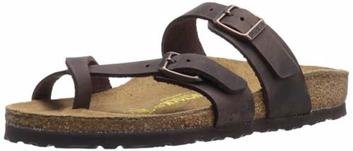 Birkenstock Mayari Damen-Flip-Flops aus Leder, Habana, 39 EU
