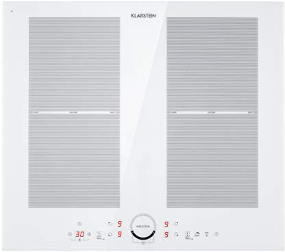 Klarstein Piastra Induzione 4 Fuochi, Piano Cottura Induzione 7000W, Piano Cottura Induzione a 4 Fuochi Integrata con Controllo Touch, Fornello a Induzione, Piastra ad Induzione Professionale 4 Zone