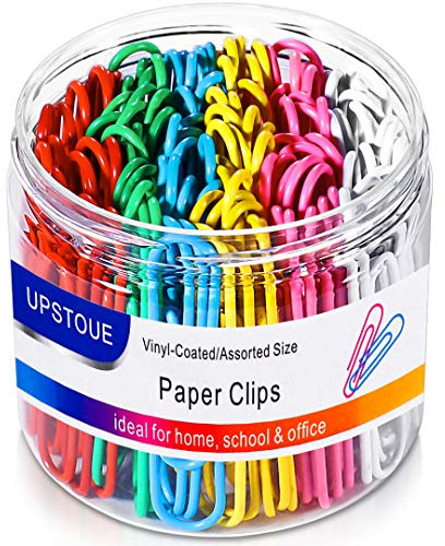 Vinaco Paper Clips Colorful, 100 Pack Large Paper Clips 2 Inch (50 mm), Durable & Rust Resistant, Jumbo Paper Clip, Colored Paper Clip. Great for Office, School and Personal Use (Multicolored)