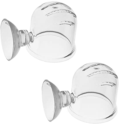 EMSea Futterspender für Aquarien, klein, 1 mm, mit Saugnäpfen, transparent, 2 Stück